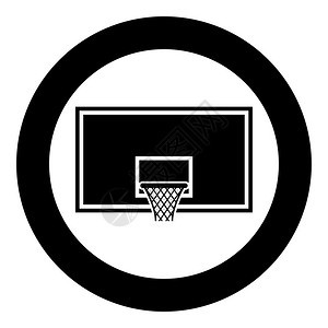 黑色椭圆形篮球框矢量设计元素图片
