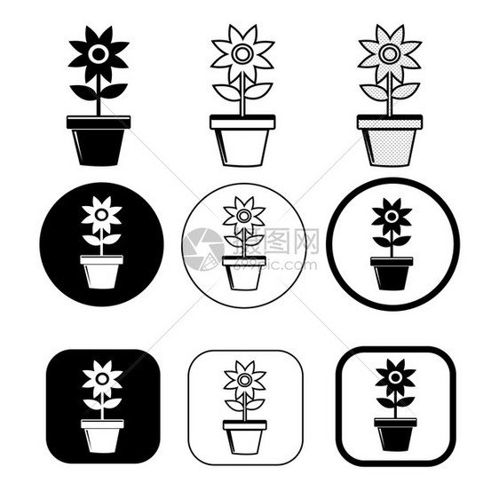 花图标植物符号图片