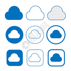 Web和ap的简单云点图标符号图片