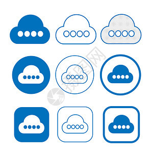 Web和ap的简单云点图标符号图片