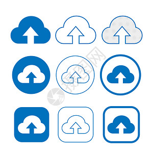Web和ap的简单云点图标符号图片