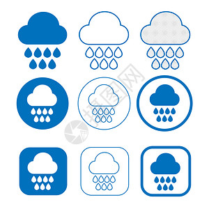 Web和ap的简单云点图标符号图片