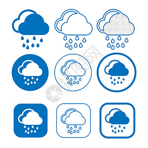 Web和ap的简单云点图标符号图片