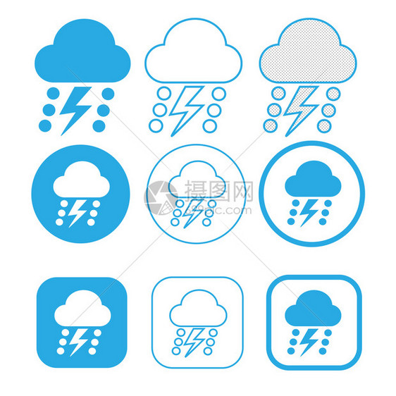 简单云点图标符号图片