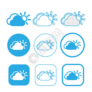 简单云点图标符号图片