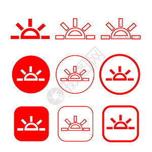 简单的太阳图标符号设计图片