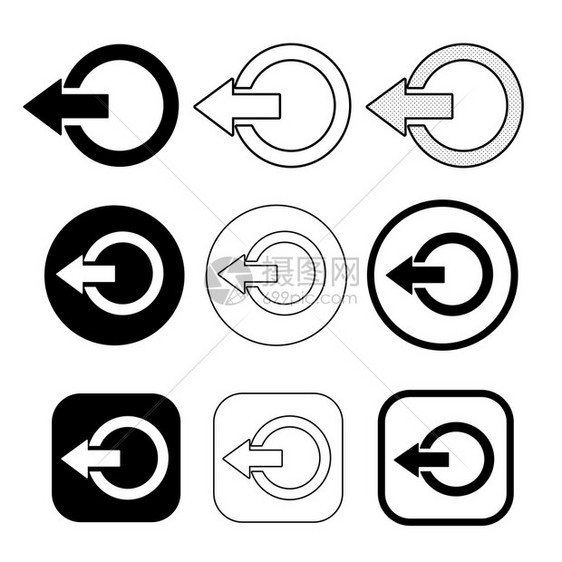 简单登出符号图标设计图片