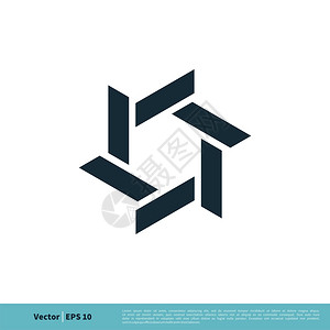 国际奥委会logo六角星图标矢量logo模板说明设计eps10插画