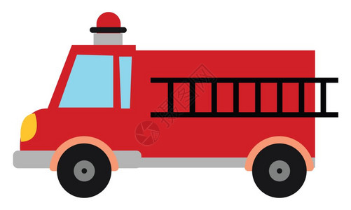 消防车配有警笛拯救人插图图片
