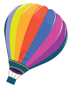 一张非常多彩的热气球向量彩色绘画或插图的照片图片