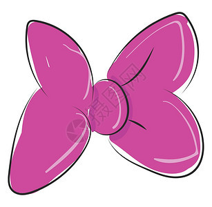 粉色弓领带向量彩色绘画或插图图片