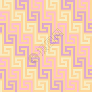 传统的无缝古老黄色和粉红平方希腊装饰品Meander矢量无缝希腊装饰品Meander图片