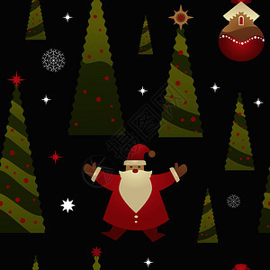 圣诞节元素背景插画图片