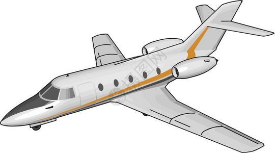 飞机还称或为任何一类比空气重的固定翼飞机或具有各种大小形状和机翼配置的矢量颜色图或插背景图片