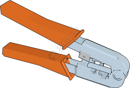 钳子由一对金属手工具组成用来非常紧地将物体压住对机械工作也有用例如弯曲和压缩材料矢量彩色图画或插等图片