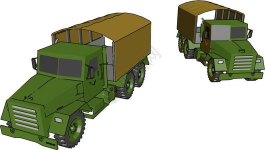这种军用马达是士兵驱动的防御一部分它通过沥青道路和未铺平的泥土或道路矢量的彩色图画或插运输材料图片