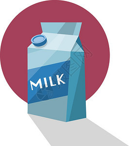 卡通牛奶矢量设计插图图片