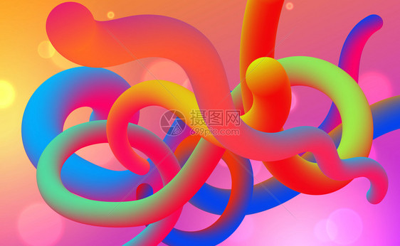 彩色抽象液体矢量插画背景图片