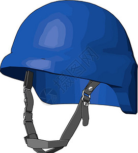 硬帽是一种头盔类型主要用于工作场所如业建筑地以保护头部免受物体落的矢量颜色图或插造成的伤害图片