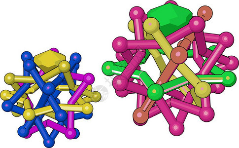 它是钻石化学结构的一种有塑料棒矢量彩色图画或插图片