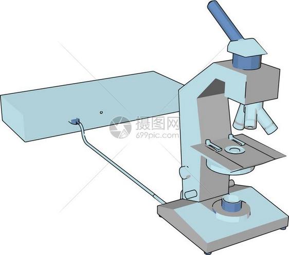 在学校院中为习和研究目的常用显微镜有透放大矢量彩色图画或插图片