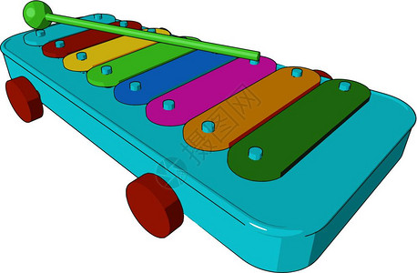 它与行进或军用波段矢量颜色绘画或插图中使用的xylophone相似图片
