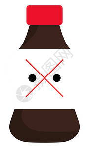 照片显示一瓶以棕色矢量彩绘画或插图形式表示的危险饮料背景图片