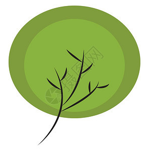卡通绿色树矢量元素图片