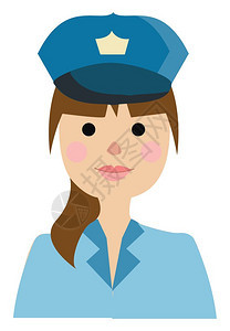 一个装扮成警察的可爱女孩图片