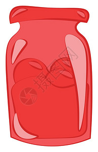 张娜拉红罐装满西柿矢量彩色图画或插插画