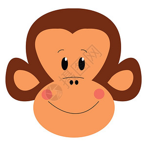 猴子头像插画-猴子头像卡通-有趣的大猩漫画插图插图-摄图网