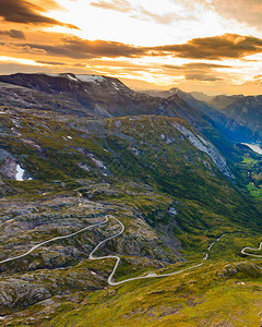 挪威Geiranger天行道平台挪威Dalsnibba的山地观点图片