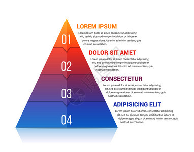 包含四个元素的金字塔成像模板包括软梯度颜色矢量eps10插图金字塔成像图图片