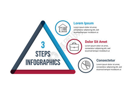 包含三个要素步骤或选项工作流程或图矢量eps10插图等三个要素矢量插图的表模板图片