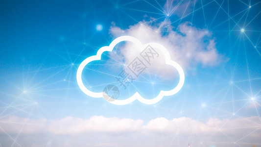 天空中的网络和云概念图片