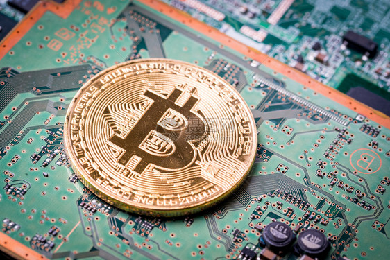 Bittcoin数字货币工作室在亲机背景上的数字货币图片