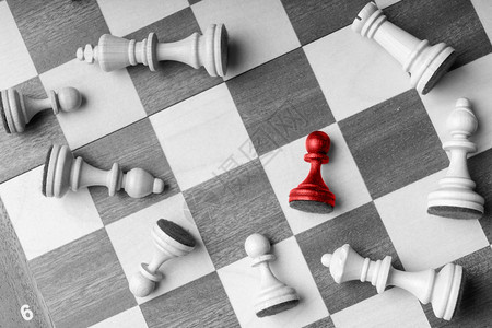 象棋商业概念领导者与成功背景图片