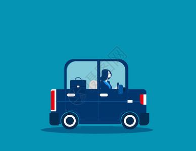 女商人驾驶汽车运输概念商业图图片