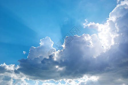 天云和阳光大自然的构成图片