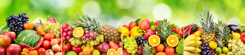 绿色天然模糊背景的新鲜蔬菜水果浆背景图片