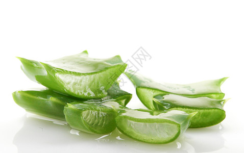 白色背景的AloeVera图片