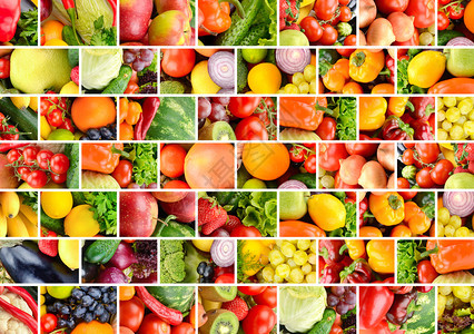 背景水果蔬菜和浆以砖墙形式将垂直线和水平分隔开来图片
