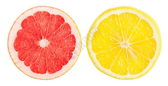 两片橙色和葡萄汁白底片分离图片