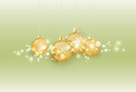 金色球圣诞舞会矢量插图有色背景的圣诞奖章有色背景的圣诞舞会插画