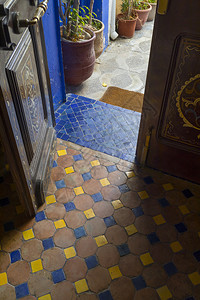传统摩洛哥内地有传统多彩瓷砖图片