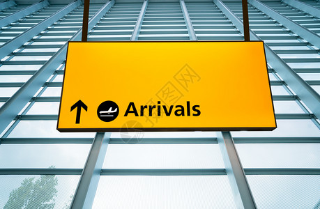 多终端机场出入境信息标志背景