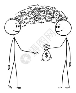 插画  |                         分享知识以换取金钱