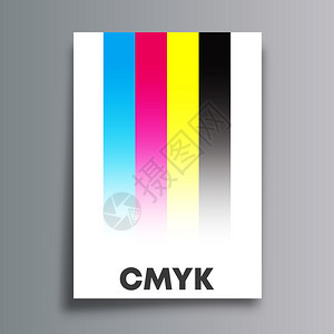 CMYK传单小册子封面打字和其他印刷产品的彩色模型海报矢量插图CMYK传单打字或其他印刷产品的彩色模型海报CMYK传单打字或其他图片