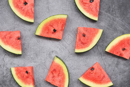 新鲜西瓜切片纹理背景西瓜无缝夏季水果最高视图图片