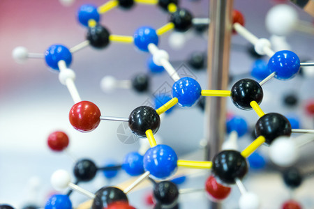 用于科学概念的DNA和分子模型图片